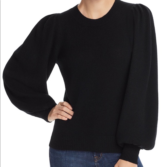 Aqua Cashmere Puff Sleeve Sweater 